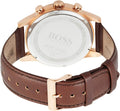 Hugo Boss Navigator Grey Dial Brown Leather Strap Watch for Men - 1513496