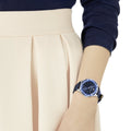 Swarovski Octea Nova Blue Dial Blue Leather Strap Watch for Women - 5295349