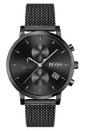 Hugo Boss Integrity Black Dial Black Mesh Bracelet Watch for Men - 1513813