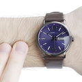 Marc Jacobs Fergus Blue Dial Brown Leather Strap Watch for Men - MBM5078