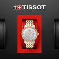 Tissot T Classic Bridgeport Automatic Mother of Pearl Dial Two Tone Steel Strap Watch for Women - T097.410.22.116.00