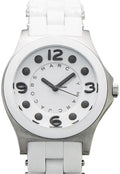 Marc Jacobs Rock White Dial White Silicone Strap Watch for Women - MBM2532
