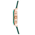 Swarovski Octea Lux Chrono Emerald Green Dial Green Leather Strap Watch for Women - 5452498