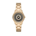 Michael Kors Layton Quartz Black Dial Gold Steel Strap Watch For Women - MK6892