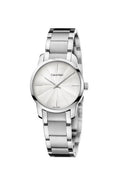 Calvin Klein City White Dial Silver Steel Strap Watch for Women - K2G23146
