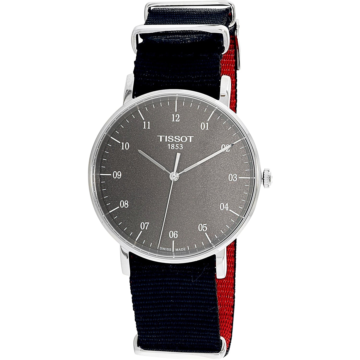 Tissot Everytime Medium Black Dial Black NATO Strap Watch For Men - T109.410.17.077.00