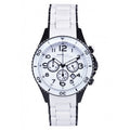 Marc Jacobs Rock Chronograph White Dial White Silicone Strap Watch for Women - MBM2574