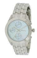Marc Jacobs Peeker Chronograph Silver Dial Silver Steel Strap Watch for Women - MBM3371