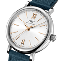 IWC Portofino Automatic Silver Dial Blue Leather Strap Watch for Women - IW357411