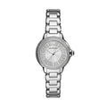 Emporio Armani Mia Three Crystals Silver Dial Silver Steel Strap Watch For Women - AR11632