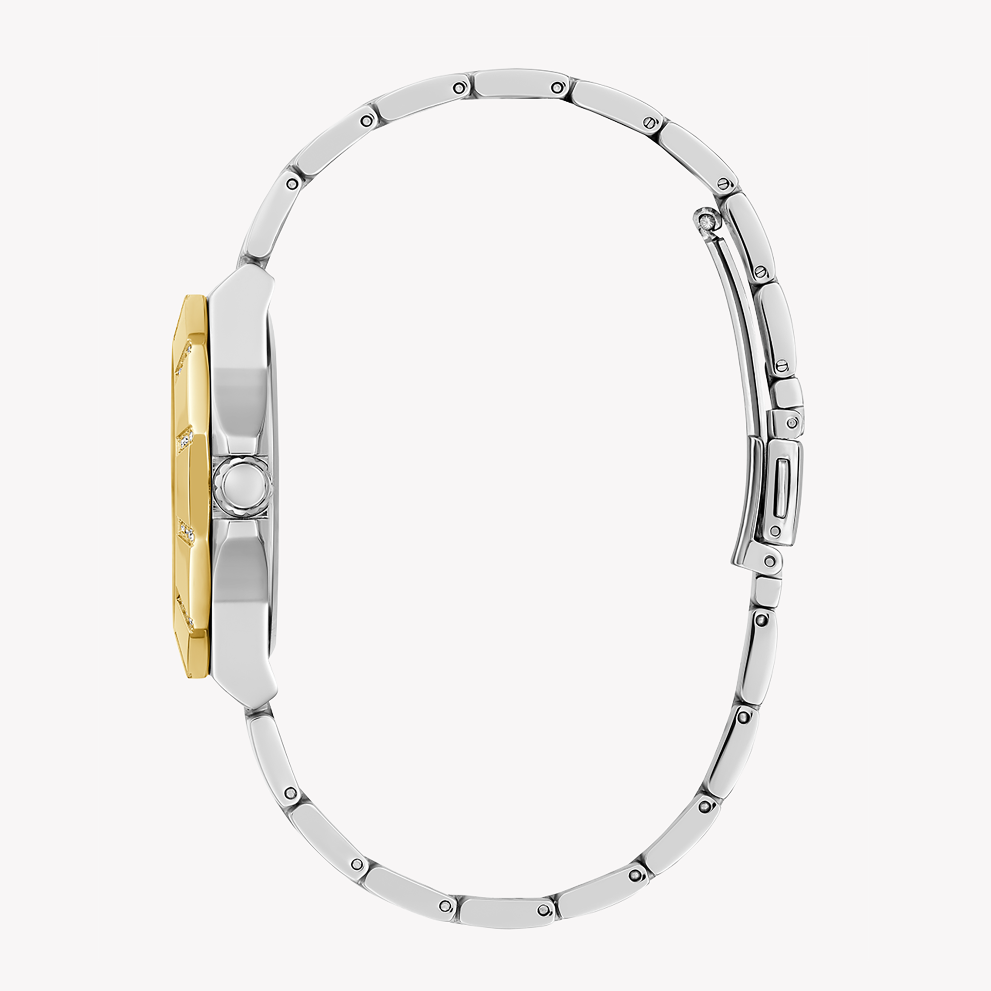 Guess Sunray Multifunction Silver Dial Two Tone Steel Strap Watch for Women - GW0616L2