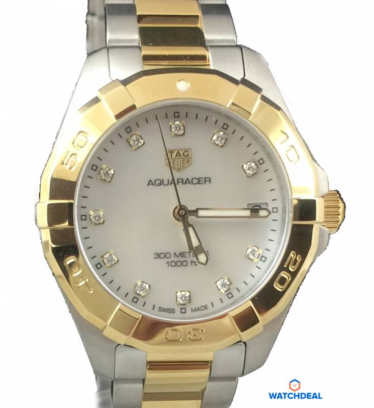 Tag Heuer Aquaracer White Mother of Pearl Dial Watch for Women - WBD1322.BB0320
