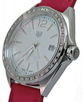 Tag Heuer Formula 1 Quartz Mother of Pearl Dial Pink Leather Strap Watch for Women - WBJ131A.FC8252