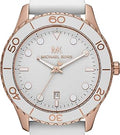 Michael Kors Runway Quartz White Dial White Rubber Strap Watch For Women - MK6853