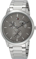 Tommy Hilfiger Brad Chronograph Quartz Grey Dial Silver Steel Strap Watch For Men - 1710385