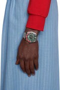 Gucci Dive Quartz Green Dial Silver Steel Strap Watch For Men - YA136222