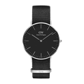 Daniel Wellington Classic Cornwall Black Dial Black Nylon Strap Watch For Women - DW00100149