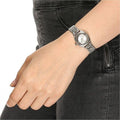 Marc Jacobs Tether Transparent Silver Dial Silver Steel Strap Watch for Women - MBM3416