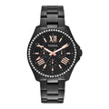 Fossil Cecile Multi Function Crystals Black Dial Black Steel Strap Watch for Women - AM4522
