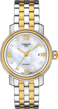Tissot T Classic Bridgeport Automatic Mother of Pearl Dial Two Tone Steel Strap Watch for Women - T097.410.22.116.00