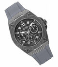Guess Legacy Grey Dial Grey Silicone Strap Watch For Men - W1048G1