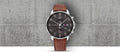 Tommy Hilfiger West Chronograph Grey Dial Brown Leather Strap Watch For Men - 1791710