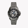 Fossil Bronson Automatic Skeleton Black Dial Grey Steel Strap Watch for Men - ME3218
