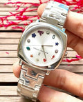 Marc Jacobs Mandy Silver Dial Silver Steel Strap Watch for Women - MJ3548