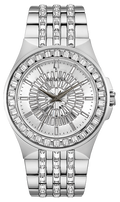 Bulova Phantom Crystal Silver Dial Silver Steel Strap Watch for Men - 96A236