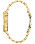 Bulova Crystal Collection Octova White Dial Gold Steel Strap Watch for Men - 98C126
