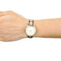 Burberry Classic Champagne Gold Dial Horseferry Leather Strap Watch for Women - BU10104