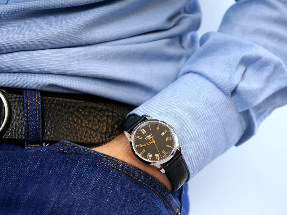 Tissot T Classic Dream Black Dial Black Leather Strap Watch for Men - T033.410.26.053.01