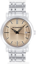 Burberry Heritage Collection Rose Gold Dial Silver Steel Strap Watch for Men - BU1352