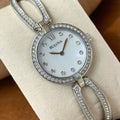 Bulova Crystal Collection Mother of Pearl Dial Silver Steel Strap Watch for Women - 96L223