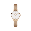 Daniel Wellington Petite Melrose White Dial Rose Gold Mesh Strap Watch For Women - DW00100305