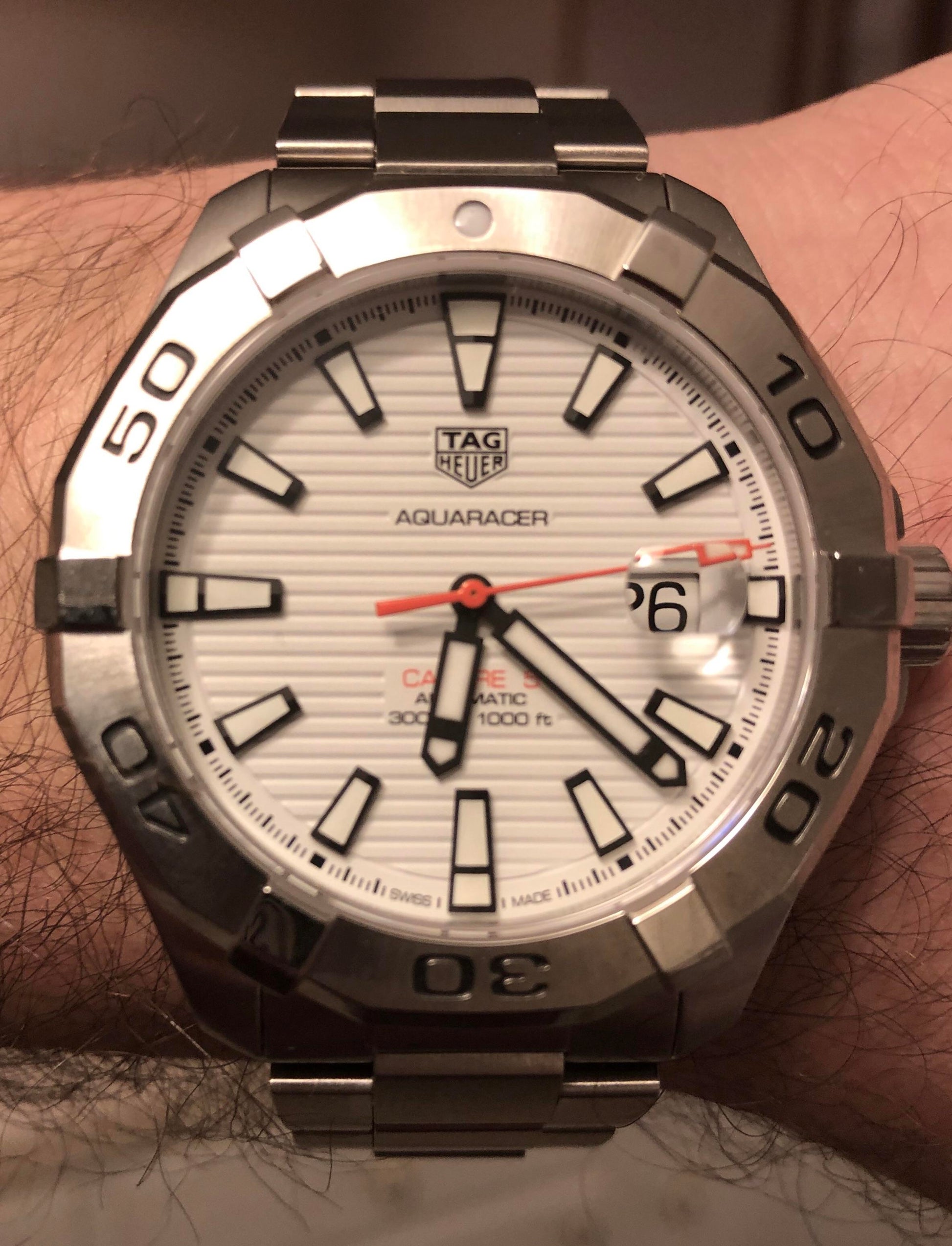 Tag Heuer Aquaracer White Dial Watch for Men - WAY2013.BA0927