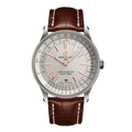 Breitling Navitimer 1 Automatic 41mm White Dial Brown Leather Strap Mens Watch - U17326241G1P2