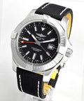 Breitling Avenger Automatic GMT 43 Black Dial Black Nylon Strap Watch for Men - A32397101B1X1
