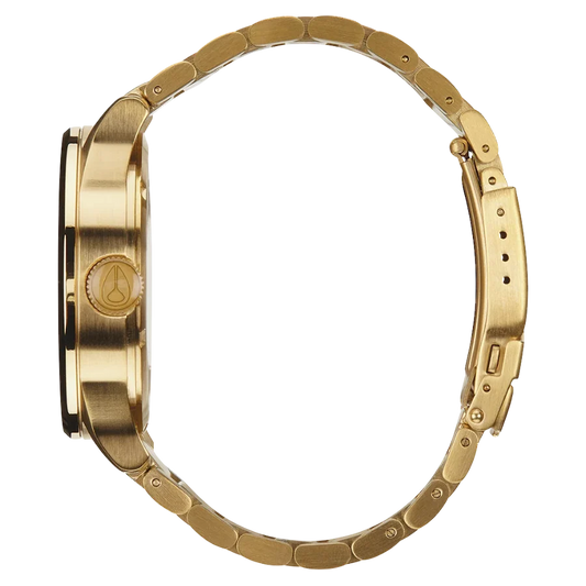 Nixon Sentry Black Dial Gold Steel Strap Watch for Men - A356-510
