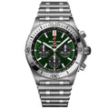 Breitling Chronomat B01 42mm Green Dial Silver Steel Strap Watch for Men - AB01343A1L1A1