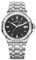 Maurice Lacroix Aikon Venturer Black Dial Silver Steel Strap Watch for Men - AI1008-SS002-331-1