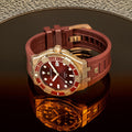 Maurice Lacroix Aikon Venturer Asia Special Edition Red Dial Red Rubber Strap Watch For Men - AI6058-BRZ6B-530-6