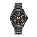 Fossil Cecile Multi Function Crystals Black Dial Black Steel Strap Watch for Women - AM4522