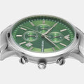 Emporio Armani Renato Chronograph Green Dial Silver Steel Strap Watch For Men - AR11507
