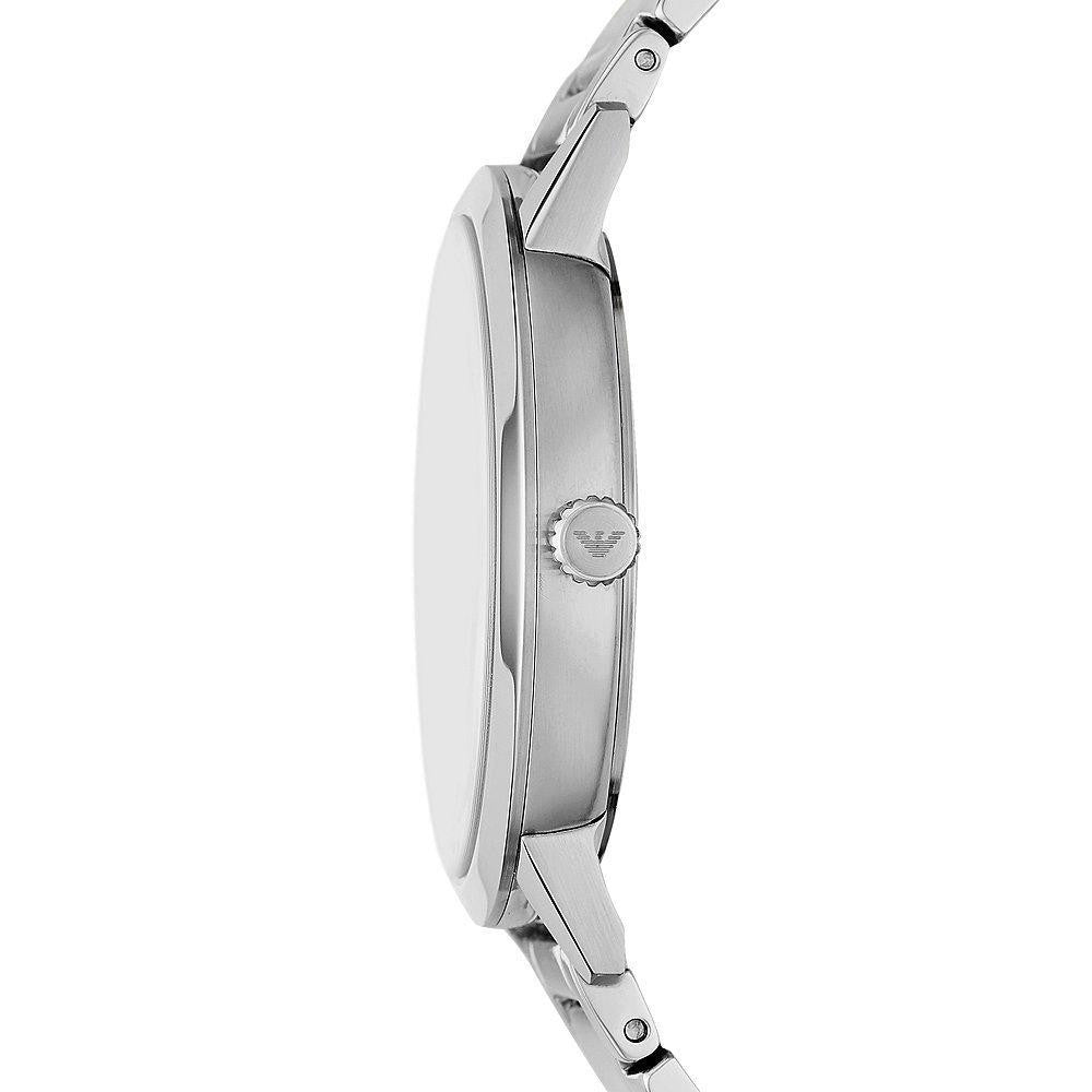 Emporio Armani Claudio Green Dial Silver Steel Strap Watch for Men - AR11575
