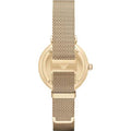 Emporio Armani Retro Gold Dial Gold Mesh Bracelet Watch For Women - AR1957
