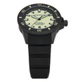 Emporio Armani Sea Explorer Automatic Yellow Dial Black Silicone Strap Watch For Men - AR60085