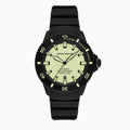 Emporio Armani Sea Explorer Automatic Yellow Dial Black Silicone Strap Watch For Men - AR60085