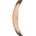 Burberry The Pioneer Rose Gold Dial Haymarket Brown Leather Strap Watch for Women - BU9408