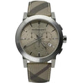 Burberry The City Smoked Brown Dial Brown Leather Strap Watch for Men - BU9361